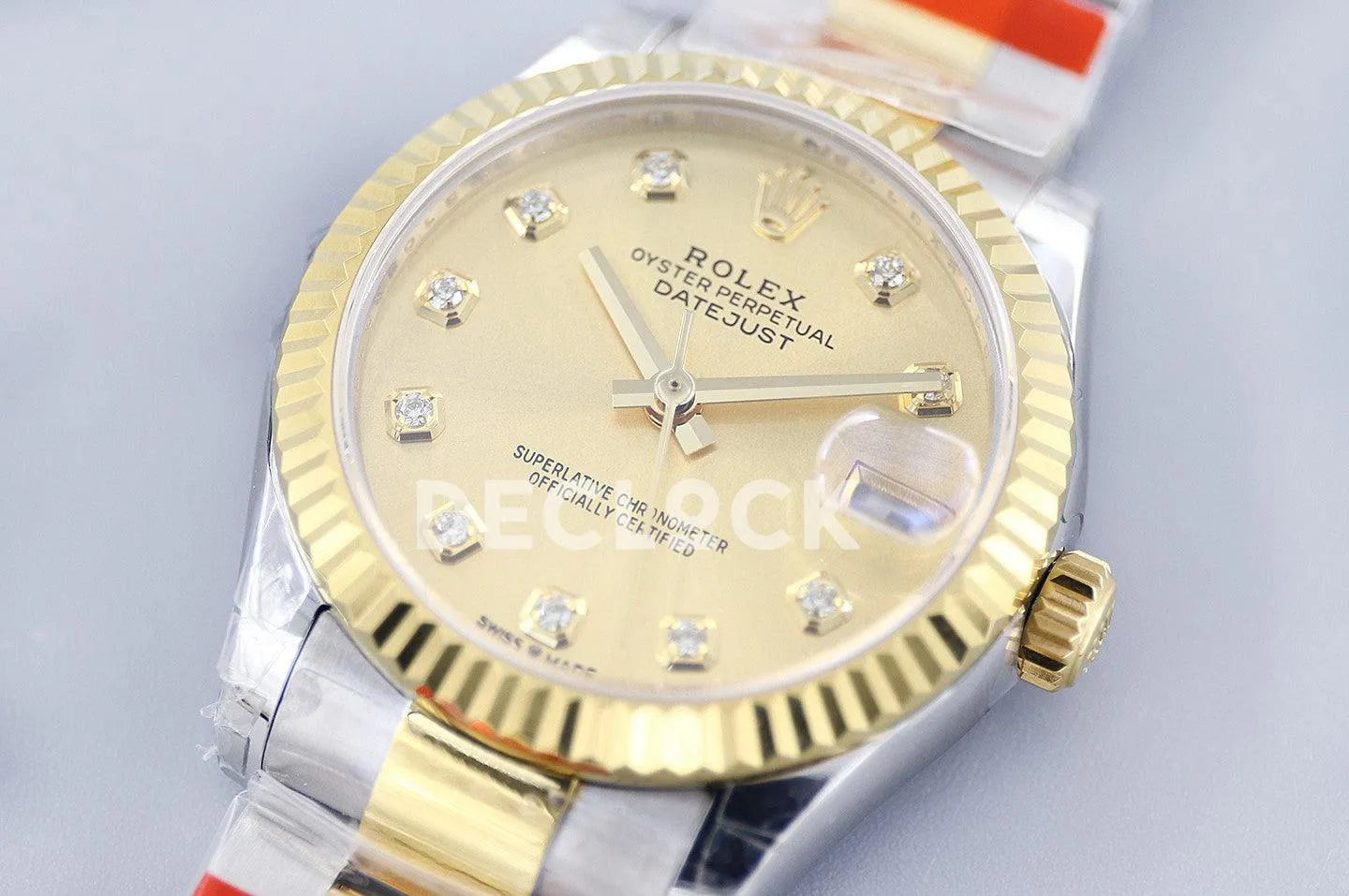 Replica Rolex Ladies Datejust 31 278273 God Dial in Yellow Gold with Diamond Markers - Replica Watches