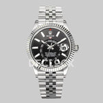 Replica Rolex Sky Dweller Steel in Black Dial on Jubilee Bracelet - Replica Watches