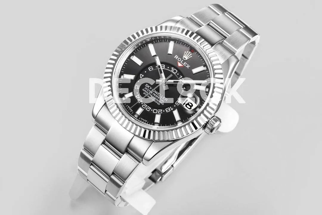 Replica Rolex Sky Dweller Steel in Black Dial on Oyster Bracelet - Replica Watches