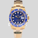 Replica Rolex Submariner 116618LB Blue Ceramic in Gold - Replica Watches