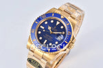 Replica Rolex Submariner 116618LB Blue Ceramic in Gold - Replica Watches