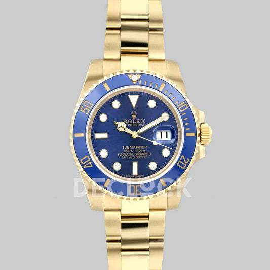 Replica Rolex Submariner 126613LB Blue Ceramic in Yellow Gold - Replica Watches