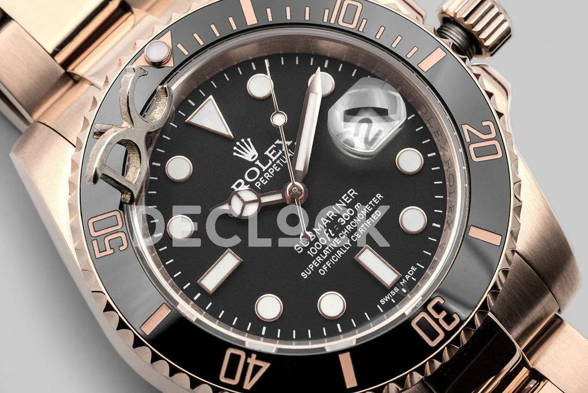 Replica Rolex Submariner 166160 in Rose Gold on Bracelet - Replica Watches