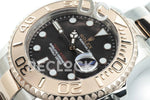 Replica Rolex Yacht Master 116622 Everose Black Dial in Two Tone - Replica Watches