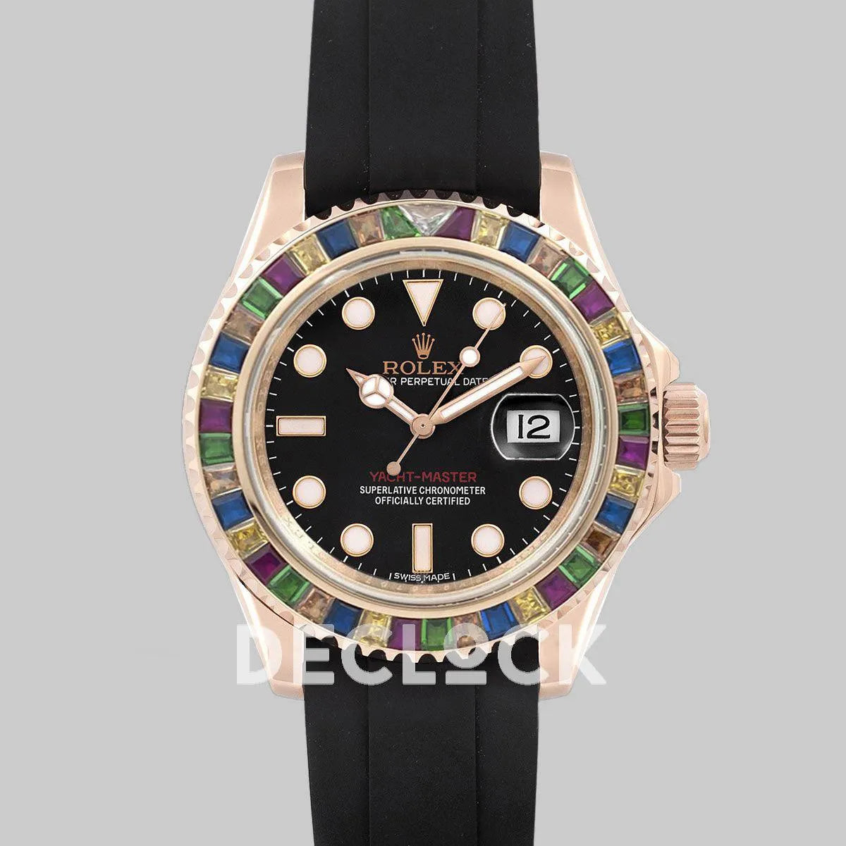 Replica Rolex Yacht-Master 116695 SATS with Gem-Set Bezel - Replica Watches