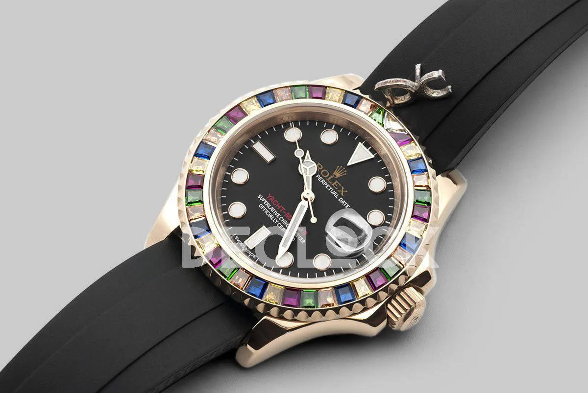 Replica Rolex Yacht-Master 116695 SATS with Gem-Set Bezel - Replica Watches