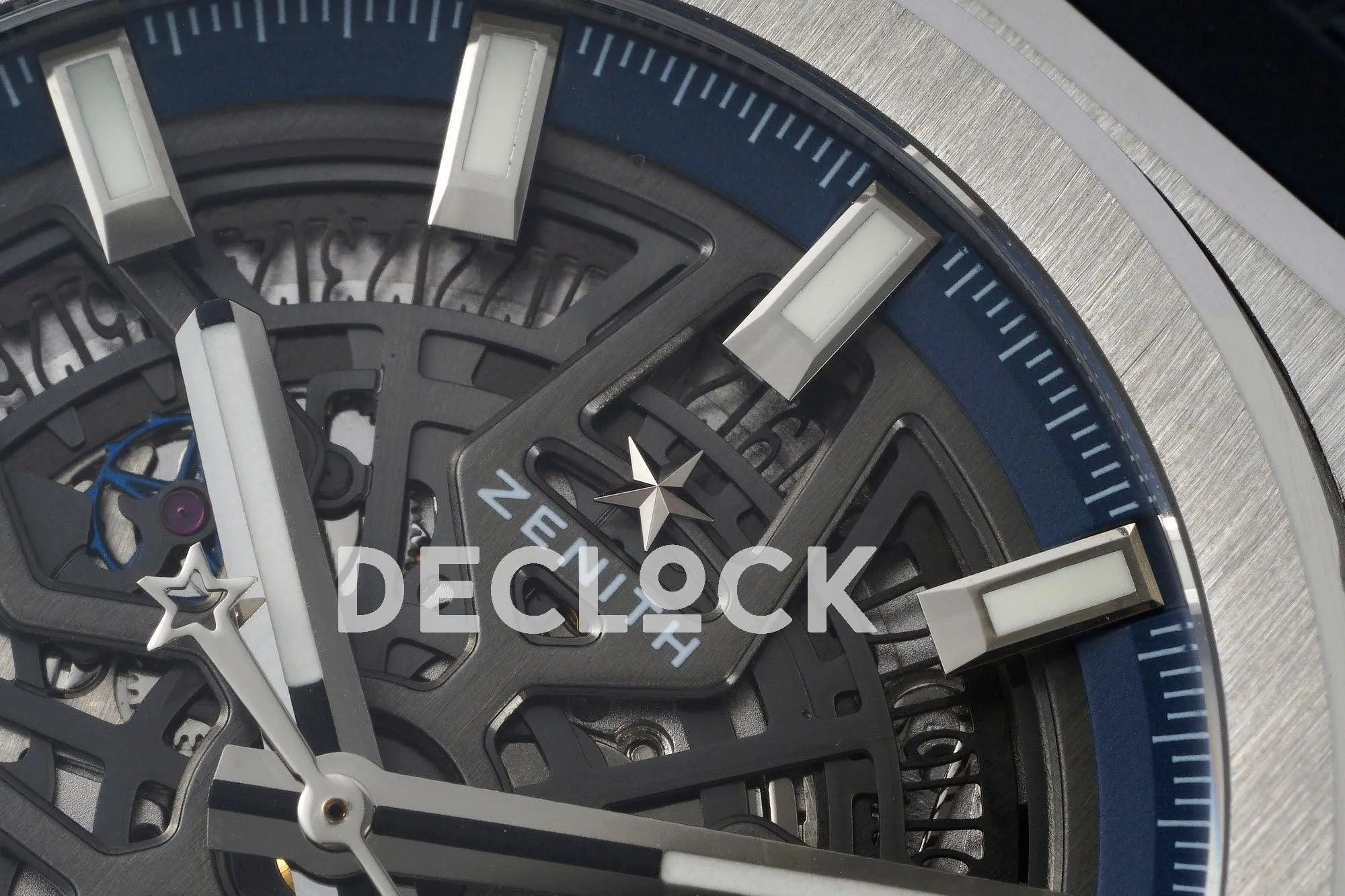 Replica Zenith Defy Classic Skeleton Black Dial on Black Rubber Strap - Replica Watches