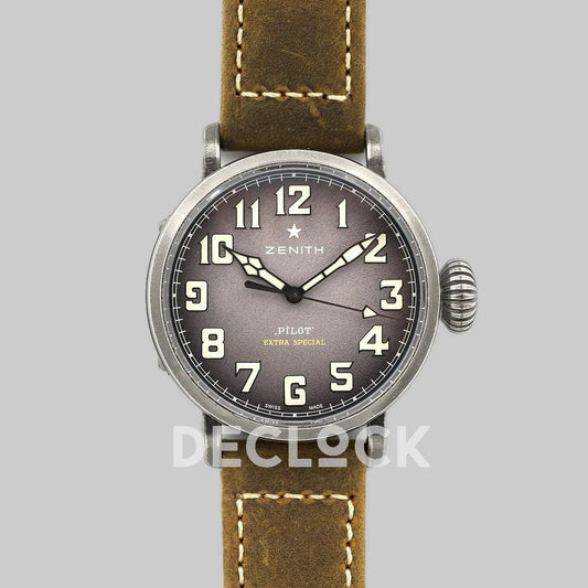 Replica Zenith Pilot Type 20 Extra Special 40mm Saffron Dial in Aged Steel - Replica Watches